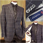 Coppley Custom Ermenegildo Zegna Wool Silk 44 R Check Sport Coat Blazer Jacket