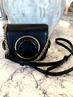 Michael Kors Quince Scout Black Leather Camera Crossbody  Gold Hardware Bag Nice