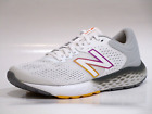 New Balance Women's 520 V7 Running Sneaker Shoes  White/Pink/Gray/Yellow