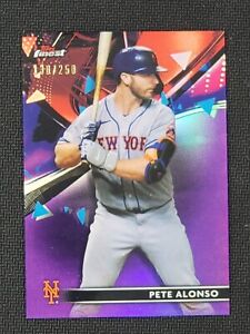 New Listing2021 Topps Finest #29 Pete Alonso Purple Refractor 138/250 New York Mets