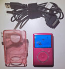 SanDisk Sansa Fuze 4GB PINK FM MP3 Player Bundle TESTED Case Charging Cable