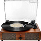 Record Player Bluetooth Turntable for Vinyl with Speakers & USB Player,Vinyl to