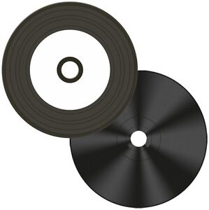 10-Pak Digital-Vinyl =White Inkjet Hub= Diamond Black Record Surface 52X CD-R's