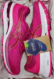 Asics Women’s Gel-Kayano 28 Running Shoes, Size 8, Fuchsia Red / Pink Glo