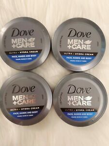 Dove Men+ Care, Face Hand & Body Ultra- Hydra Cream 2.53 oz  *4 Pack *