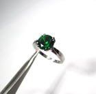 COCTAIL GREEN CZ STONE BAND STERLING SILVER 925 RING SIZE 6.75