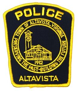 ALTAVISTA VIRGINIA VA Police Patch CLOCK TOWER VINTAGE OLD MESH