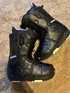 Men's Burton Moto Imprint 1+ Black Snowboard Boots Size 8