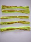 5 silicone Skirts Chartreuse & Pumpkin  Fishing Lures Spinnerbait / Jigs