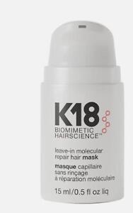 K18 Leave-in Molecular Repair Hair Mask Hair Repair Hair Care Mask 15ML
