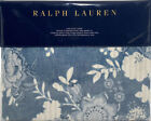 Ralph Lauren Indigo Cottage Floral King Duvet Cover Cotton Blue New