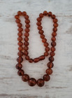 Vintage Amber Beads Necklace 31 gr Original