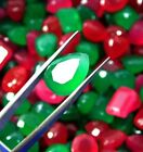 100 Ct Natural Loose Gemstone Lot Emerald and Ruby Certified Mix Shape Mined