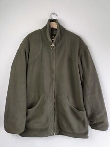Barbour Northumberland Shooting Fleece Khaki Green Full Zip Jacket - Mens Medium