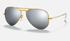Ray-Ban RB3025 112/W3 Aviator Matte Gold With Silver Mirror Polarized Sunglasses