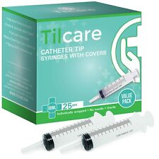 60ml Catheter Tip Syringe with Covers 25 Pack by Tilcare - Sterile