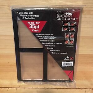 Ultra PRO 35PT 4-Card Black Border UV ONE-TOUCH Magnetic Holder