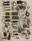 Lot (37) Vintage Misc Modern Keychains-Budweiser -Novelty-Railroad-Whistle