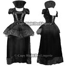Deluxe  Women Dark Evil Witch Queen Adult Costume Gothic Gown Cosplay Halloween