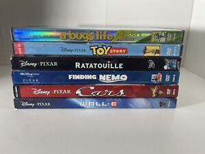 Disney Pixar DVD Lot. 6 Animated Movies! w/ Slip Covers. Toy Story, a bugs life