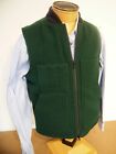 Filson Lined Wool Mackinaw Work Vest  NWT Small $295 Dark Spruce Green