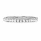 0.57 ct Round Cut Lab Created Diamond Stone 14K White Gold Stackable Band