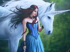 Anne Stokes Fantasy Unicorn print 'Enchanted' UNFRAMED