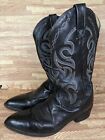 Dan Post Mens Milwaukee Black Leather Semi Round Toe Cowboy Boots 11 D 2110