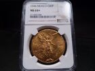 1944 MS64+ (Plus) Mexico 1.2oz Gold 50 Pesos Near Gem NGC Certified - Stunning