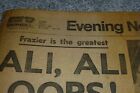 MUHAMMAD ALI V JOE FRAZIER -  THE EVENING NEWS NEWSPAPER MARCH 9TH 1971