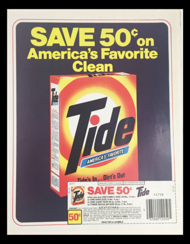 1984 Tide America's Favorite Laundry Detergent Circular Coupon Advertisement