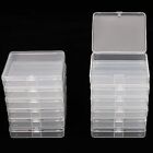12 Pack Small Clear Plastic Storage Containers with Hinged Lid for Small Items