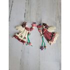Angel cherub star bird set heart ornament Xmas vintage