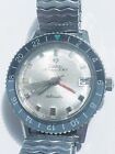 Vintage ZODIAC Aerospace GMT Automatic Stainless Steel Silver Dial