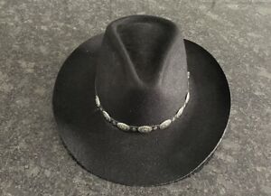 Stallion by Stetson Black Cowboy Hat 59 7 3/8 XX Wool  Western