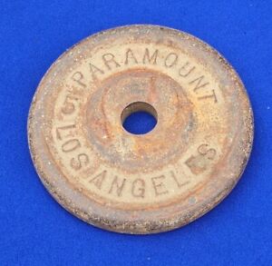 Paramount Los Angeles 5 Lb Barbell Dumbbell Weight Plate Vintage