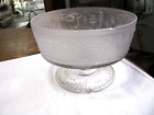 Antique Glass Round Compote-Westward Ho by Gillinder-Frosted Glass