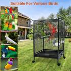30.31in Iron Bird Cage Stand Wide Top Opening Large Cage For Parrot Parakeets US