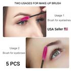 New 5 pcs Eyelash Makeup Brushes Extension Disposable Eyebrow Mascara Applicator