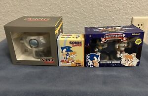 RARE Sonic The Hedgehog Figure LOT Kidrobot, Boom8 Sonic Tails Eggman Statues