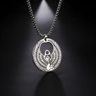 Egyptian Goddess Isis Pendant Necklace Stainless Steel Box Chain Amulet Jewelry
