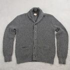 Faherty Mens Marbled Cotton Cardigan size L Shawl Neck Cashmere Sweater Button