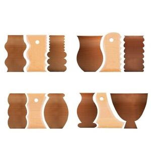 Pottery Trimming Tools Pottery Clay Foot Shaper Tools Wooden Texture Bundle Foot