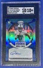 Jalen Waddle 2021 Panini Certified Rookie Roll Call Mirror Blue 24/25  SGC 10/10