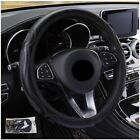Car Steering Wheel Cover Anti-slip 15'' Universal Black Leather Car Accessories (For: 2017 Kia Sportage)
