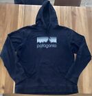 Patagonia Hoodie Sweatshirt Adult XXL Black Pullover SpelloutSkyline Logo Mens