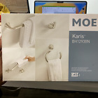 Moen Karis 4-piece Bath Hardware Kit, BH1293BN Towel Bar & Ring, Brushed Nickel