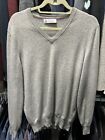 Brunello Cucinelli - Men’s Gray Cashmere V-Neck Sweater - Size 50 (~Medium)