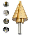 10 Step Sizes Titanium Step Drill Bit 1/4 to 1-3/8 for Drilling Removing Burrs