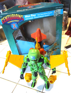 1986 KENNER CENTURIONS MAX RAY ACTION FIGURE W/ALL ACCESSORIES & ORIGINAL BOX